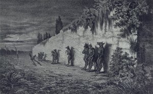 狼男、George Sand（1804-76）による「Legendes Rustiques」のイラスト1858